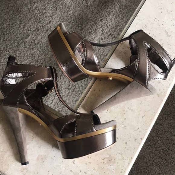 Gucci ‘Lifford Metal’ Sasso platform w/box sz 7.5 - Picture 5 of 7